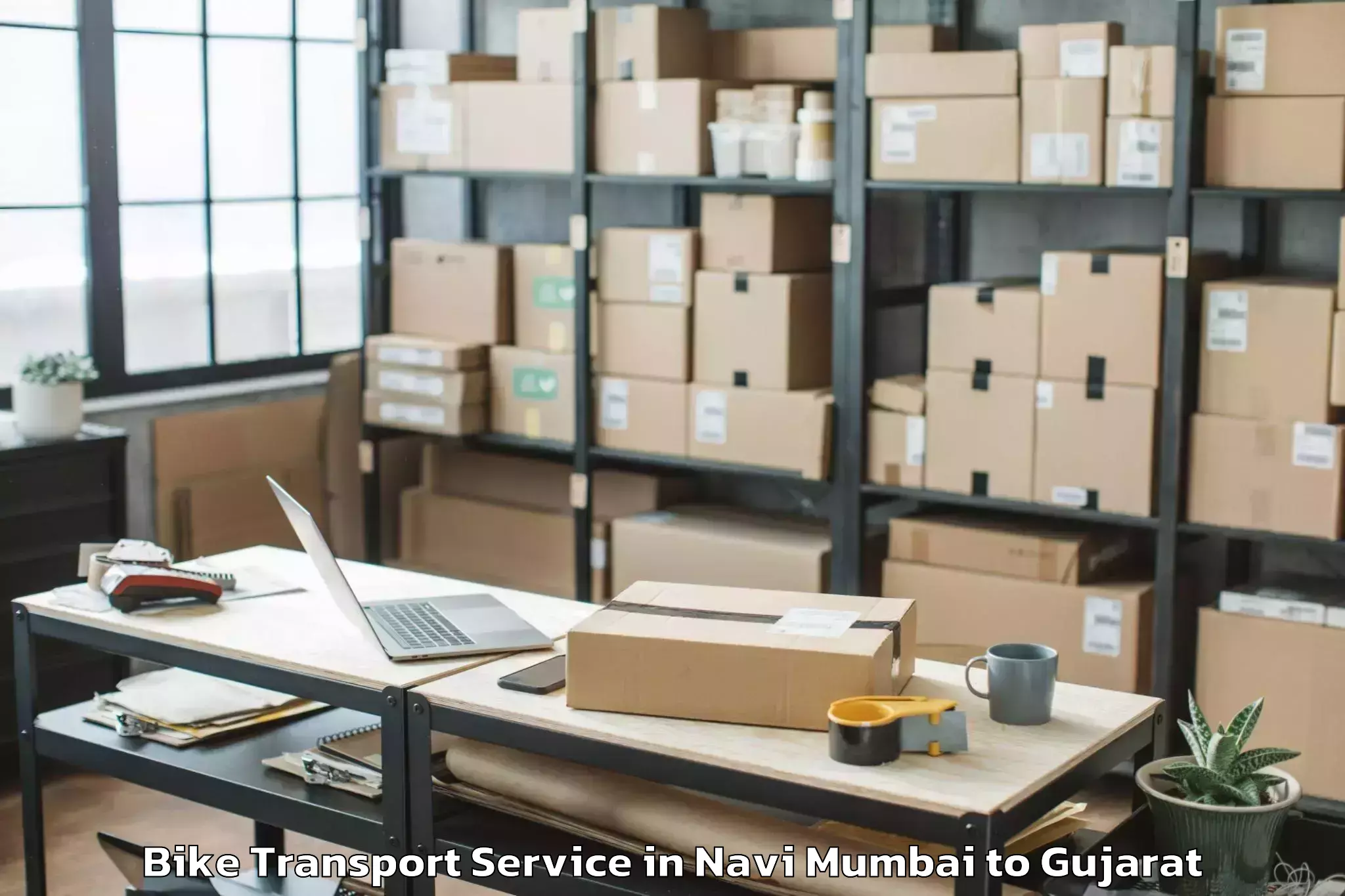 Get Navi Mumbai to Bharuch Bike Transport